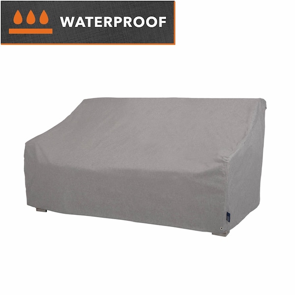 Modern Leisure Garrison Patio Loveseat Cover, Waterproof, 66 in. L x 4 in. W x 39 in. H, Granite 3010 - main